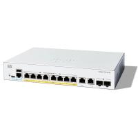 Коммутатор CISCO Catalyst 1300 8x10/100/1000 RJ-45 PoE+, 2x1Gb Combo uplinks, PoE+ 67W, Fanless, Ext Power Supply, C1300-8P-E-2G