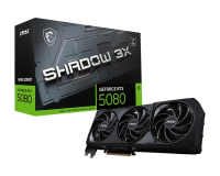 Видеокарта MSI PCI-E 5.0 RTX 5080 16G SHADOW 3X NVIDIA GeForce RTX 5080 16Gb 256bit GDDR7 2617/30000 HDMIx1 DPx3 HDCP Ret