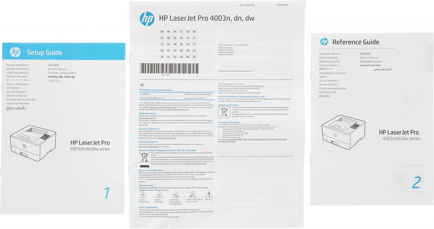 Принтер лазерный HP LaserJet Pro 4003N (2Z611A) A4 белый