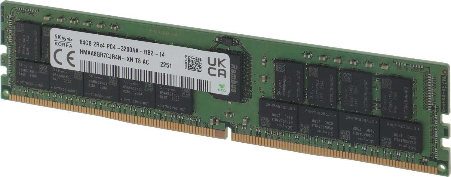 Оперативная память Hynix DDR4  64GB RDIMM (PC4-25600) 3200MHz ECC Registered 1.2V, 1 year, OEM