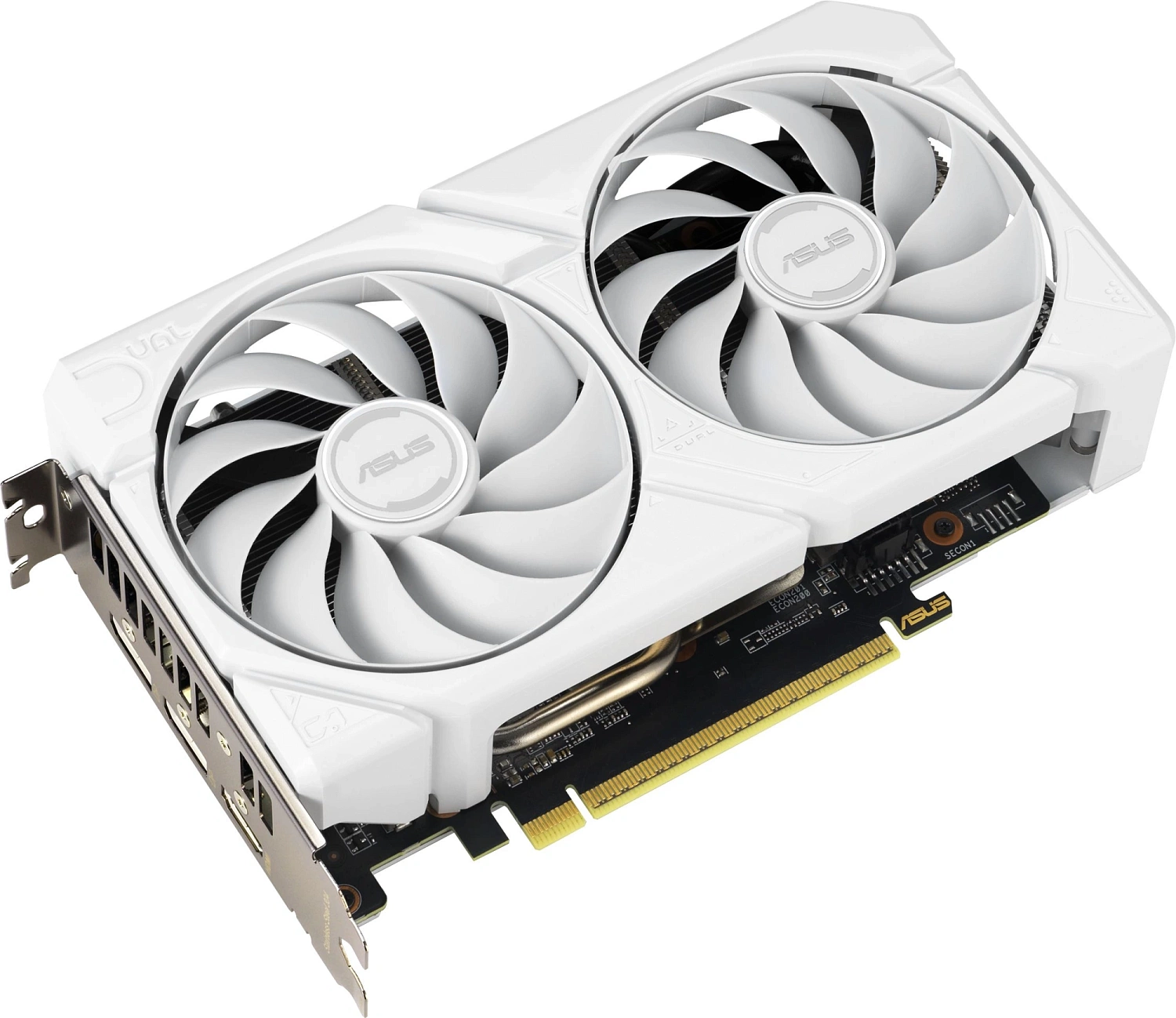Видеокарта Asus PCI-E 5.0 DUAL-RX9060XT-16G-WHITE AMD Radeon RX 9060XT 16Gb 128bit GDDR6 2550/20000 HDMIx1 DPx2 HDCP Ret