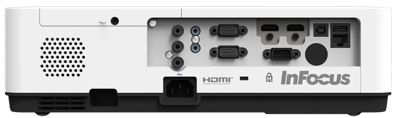 Проектор INFOCUS IN1046 3LCD,5000 lm,WXGA,1.26~2.09:1, 50000:1, 16W, 2хHDMI 1.4b, VGA in, CompositeIN, 3,5 mm audio IN, RCAx2 IN, USB-A, VGA out, 3,5 audio OUT, RS232, Mini USB B serv, RJ45, PJLink,3,3 кг