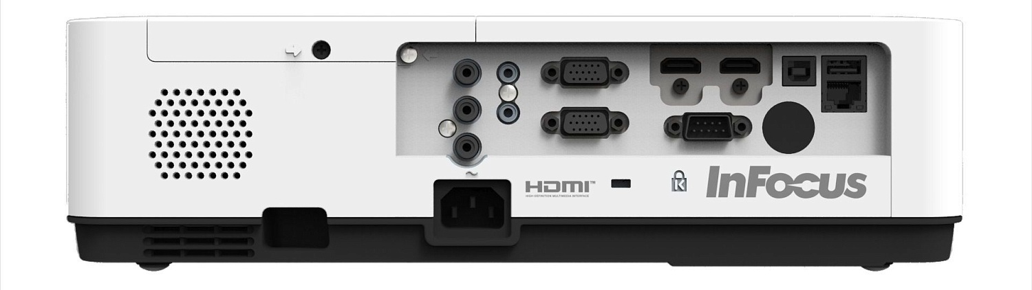 Проектор INFOCUS IN1044 3LCD,5000lm,XGA,1.34~2.22:1,50000:1,16W,2хHDMI1.4b,VGAin,CompositeIN,3,5audioIN,RCAx2IN,USB-A,VGAout,3,5audioOUT,RS232,MiniUSBBserv,RJ45,PJLink,3,3кг