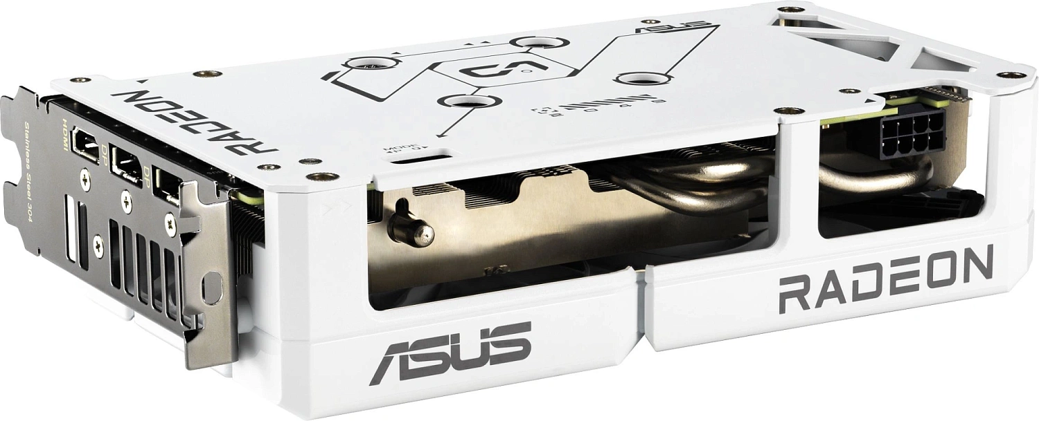 Видеокарта Asus PCI-E 5.0 DUAL-RX9060XT-16G-WHITE AMD Radeon RX 9060XT 16Gb 128bit GDDR6 2550/20000 HDMIx1 DPx2 HDCP Ret