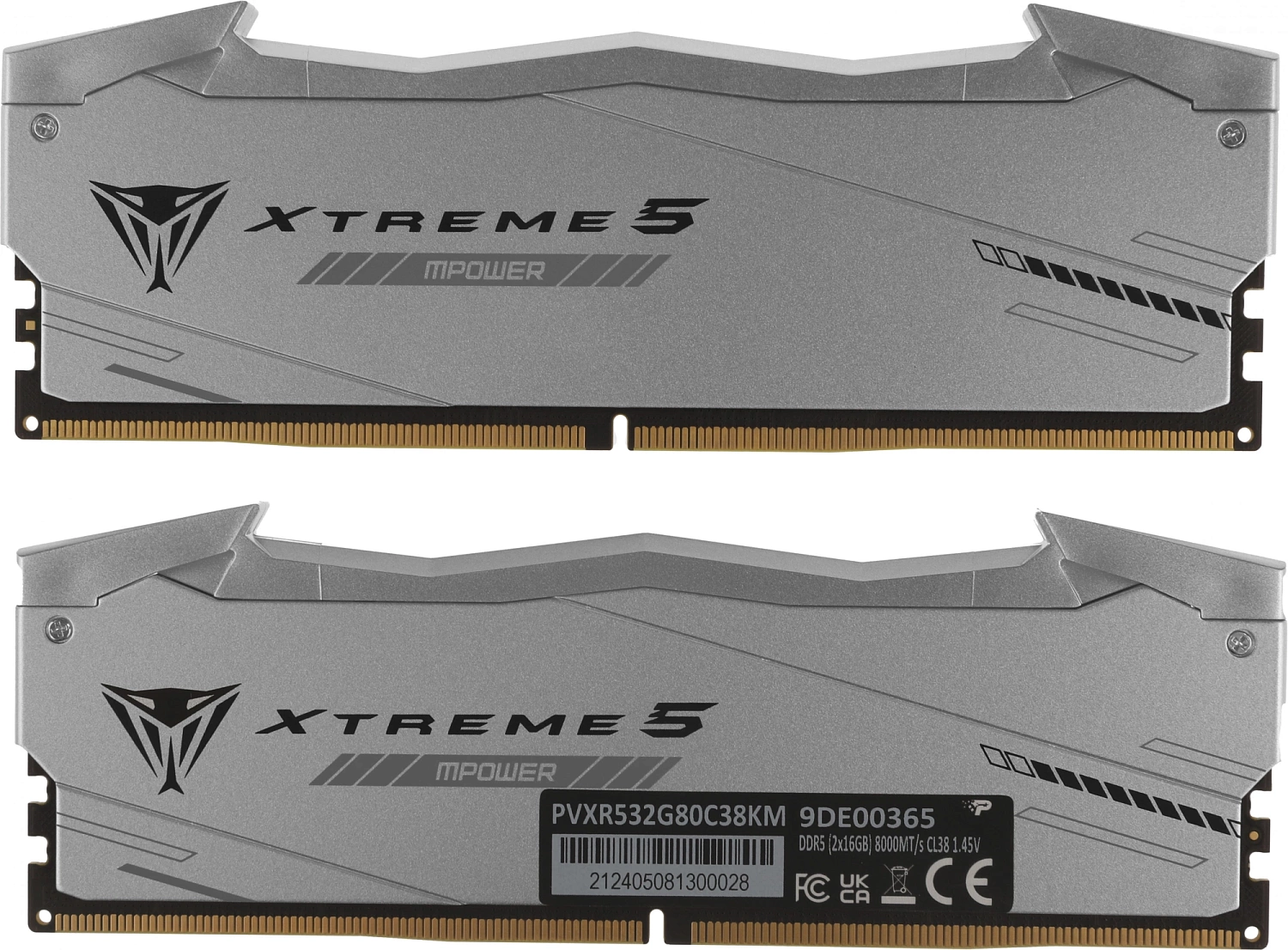 Память DDR5 2x16GB 8000MHz Patriot PVXR532G80C38KM Viper Xtreme 5 RGB RTL PC5-60800 CL38 DIMM 288-pin 1.45В Ret