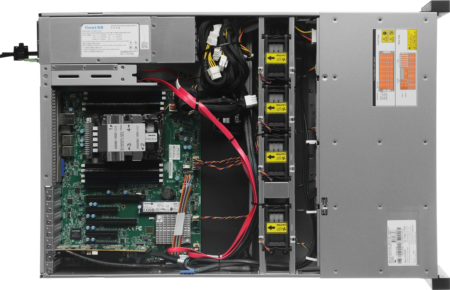 Сервер IRU Rock s4136p 1x6248 2x16Gb 1x500Gb M.2 SSD 9361-16i XL710 2x1600W w/o OS (2158981)
