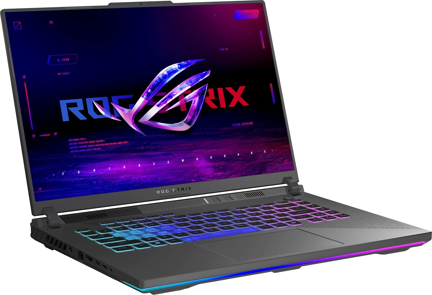 Ноутбук Asus ROG Strix G16 G614PR-RV089 Ryzen 9 8940HX 32Gb SSD1Tb NVIDIA GeForce RTX5070Ti 12Gb 16" IPS WUXGA (1920x1200) без ОС grey WiFi BT Cam (90NR0NJ7-M00620)