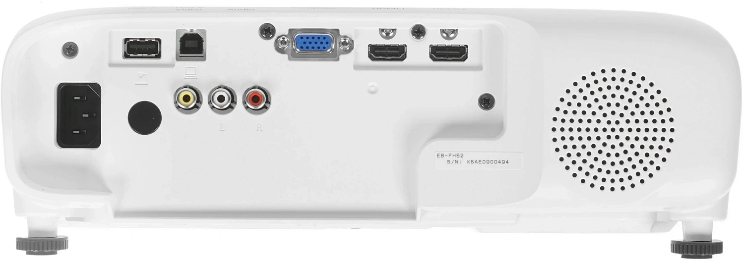 Проектор Epson EB-FH52 LCD 4000Lm (1920x1080) 16000:1 ресурс лампы:5500часов 1xUSB typeA 1xUSB typeB 2xHDMI 3.1кг