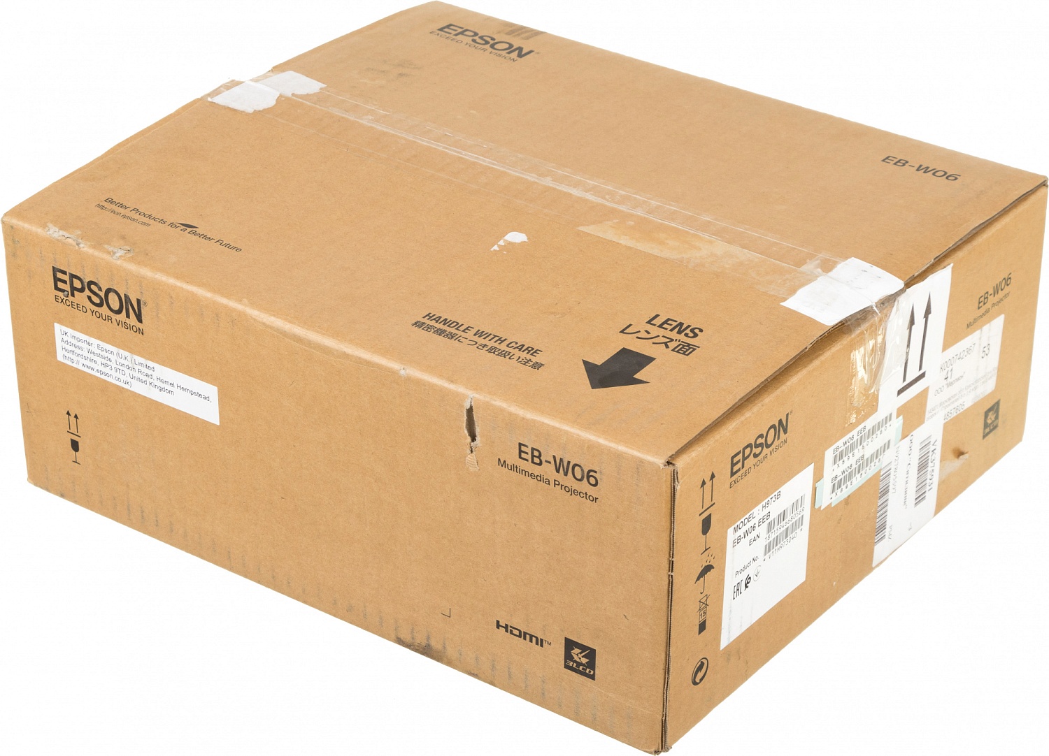 Проектор Epson EB-W06 LCD 3700Lm (1280x800) 16000:1 ресурс лампы:6000часов 1xUSB typeA 1xUSB typeB 1xHDMI 2.5кг