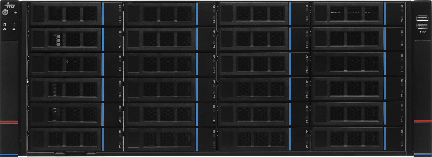 Сервер IRU Rock s4124p 1x6248 2x16Gb 1x500Gb M.2 SSD 9460-8i XL710 2x1600W w/o OS (2158976)
