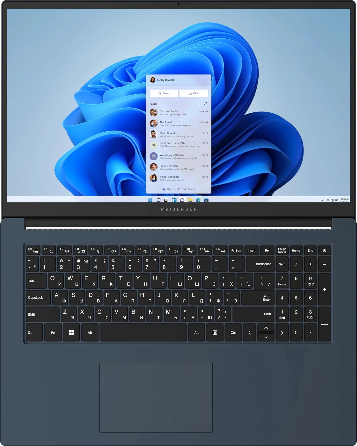 Ноутбук Maibenben M17A-R758UM Ryzen 7 5825U 16Gb SSD1Tb AMD Radeon Graphics 17.3" IPS FHD (1920x1080) Linux blue WiFi BT Cam (M17A-R758UMG1SLURE3)