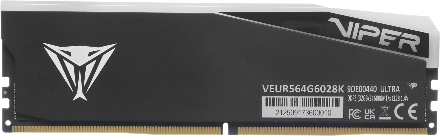 Память DDR5 2x32GB 6000MHz Patriot VEUR564G6028K Viper Elite 5 Ultra RTL PC5-48000 CL28 DIMM 288-pin 1.4В kit single rank Ret