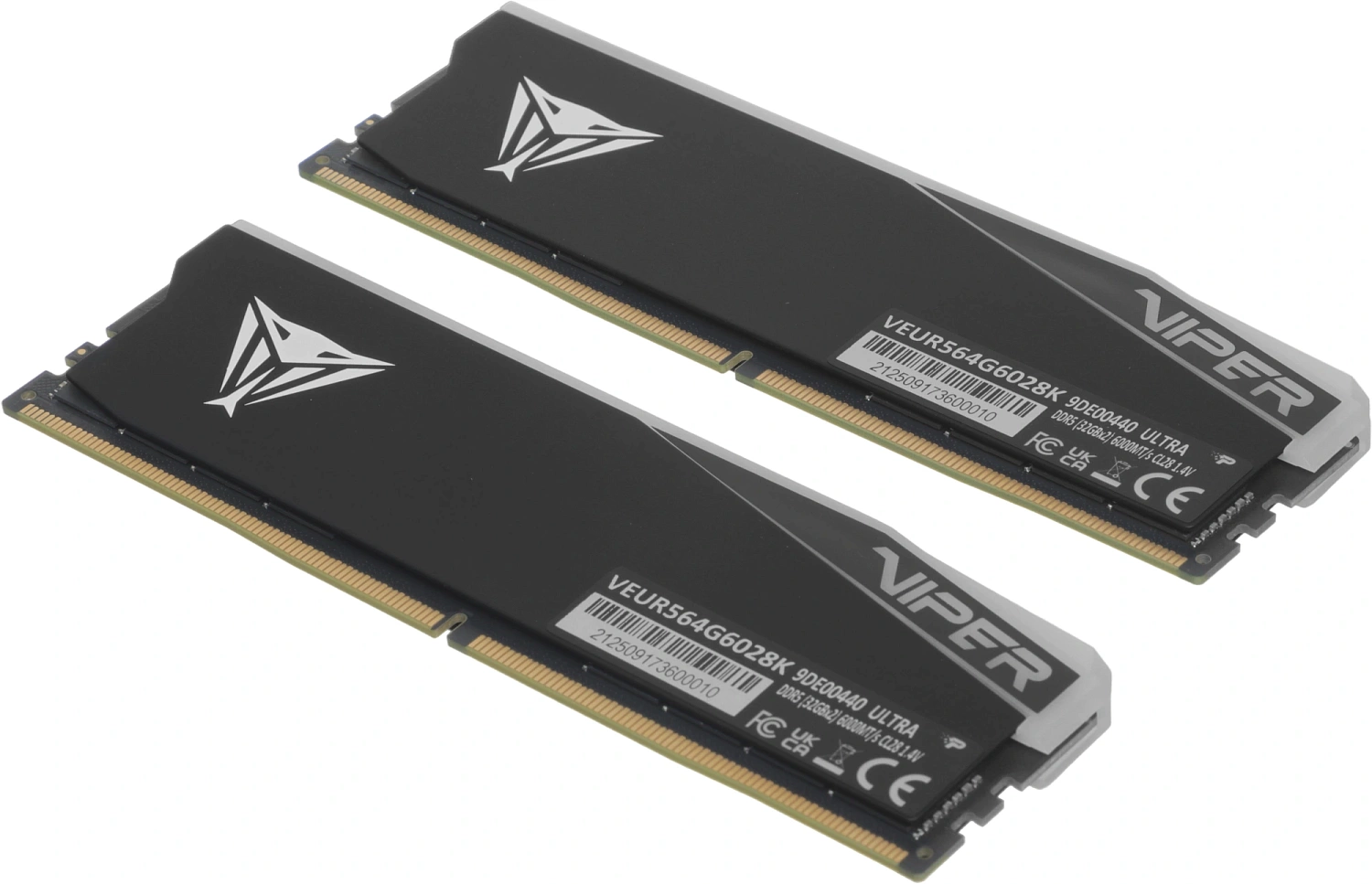 Память DDR5 2x32GB 6000MHz Patriot VEUR564G6028K Viper Elite 5 Ultra RTL PC5-48000 CL28 DIMM 288-pin 1.4В kit single rank Ret