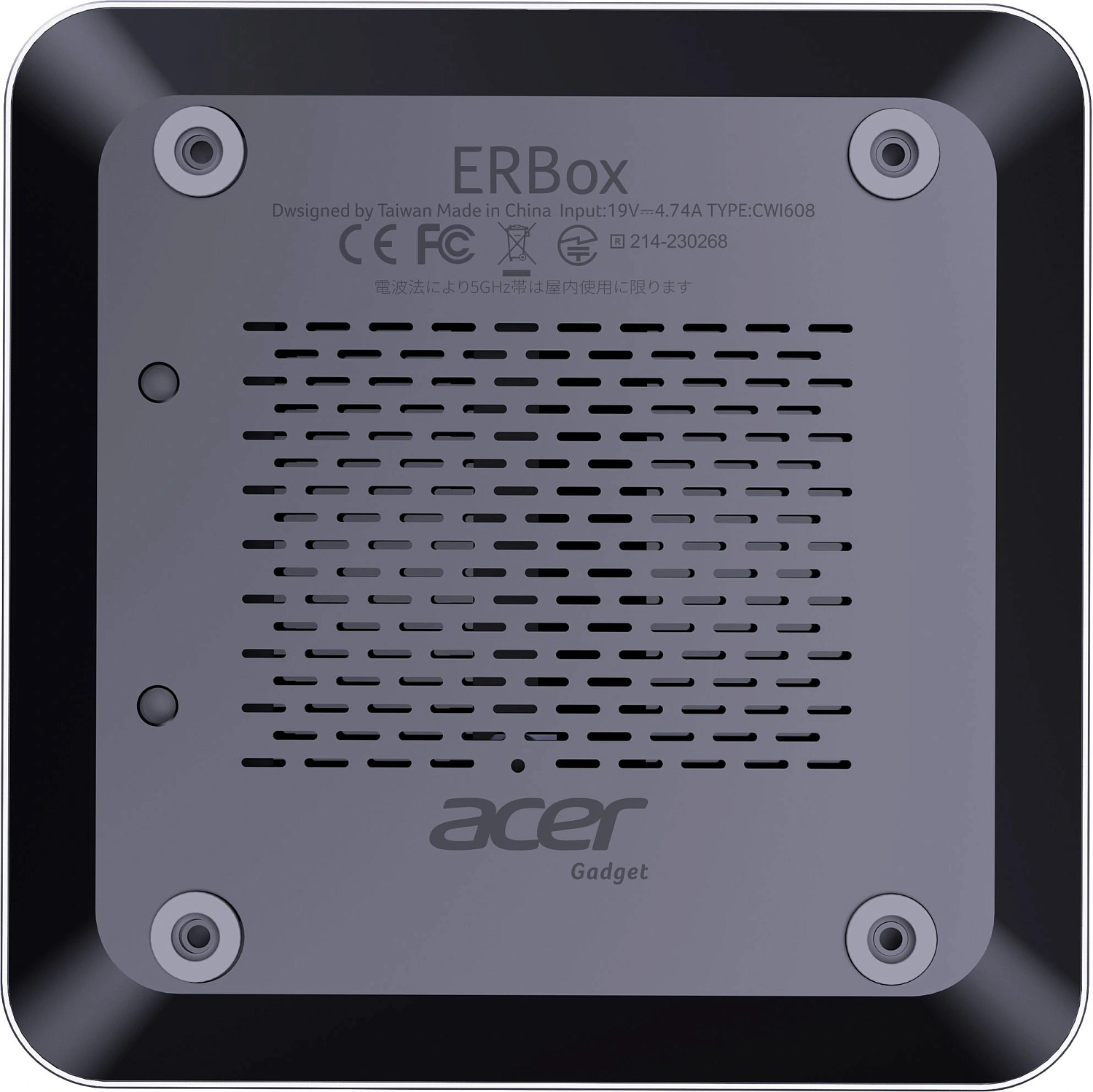 Неттоп Acer Gadget E10 ERBox Ryzen 7 8745HS (3.8) 16Gb SSD512Gb UHDG Windows 11 Pro 2xGbitEth WiFi BT 120W черный (1747236)