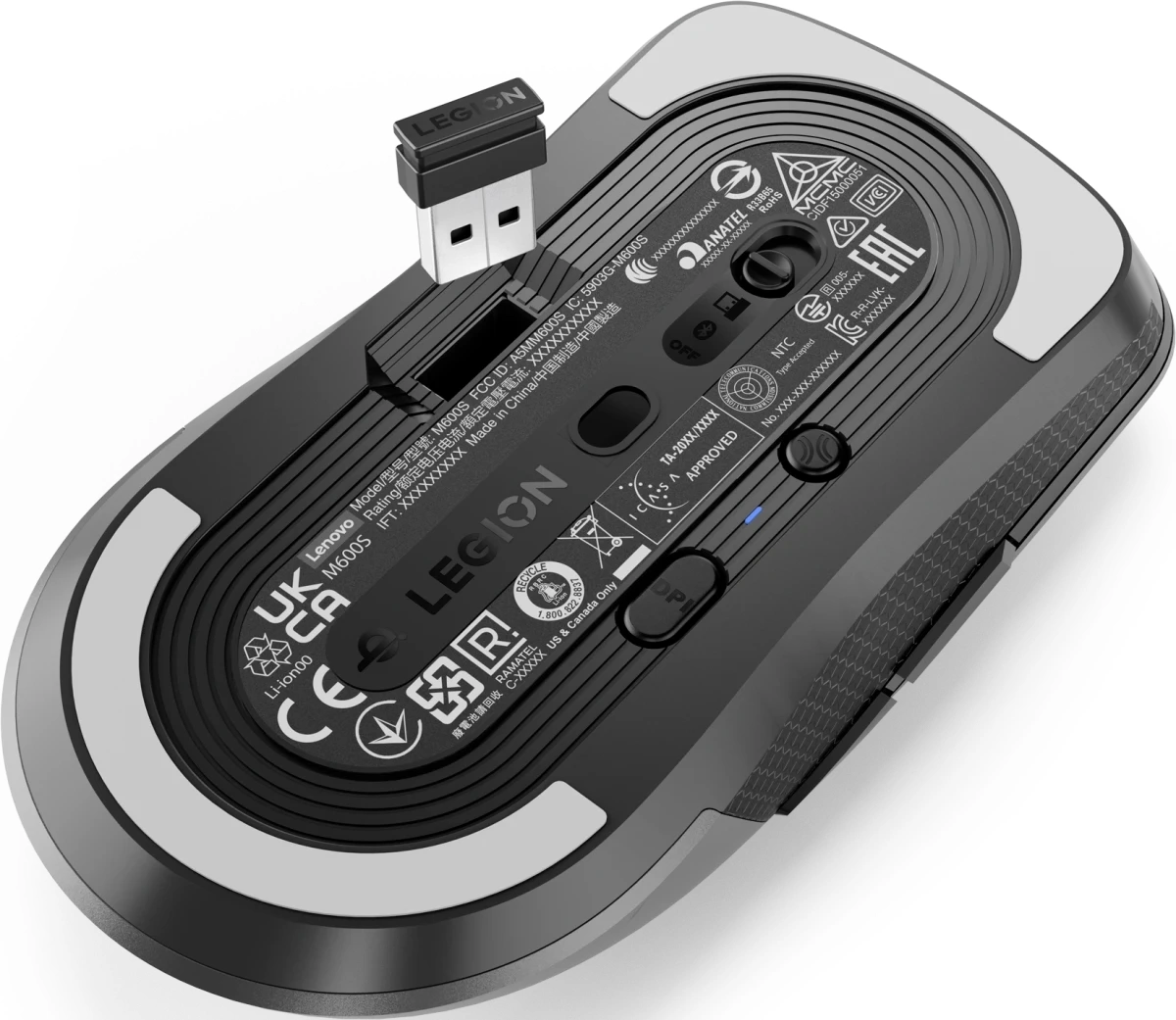 Мышь Lenovo Legion M600s Qi Wireless Gaming темно-серый оптическая 19000dpi беспров. BT/Radio USB (GY51H47355) Мышь Lenovo Legion M600s Qi Wireless Gaming темно-серый оптическая 19000dpi беспров. BT/Radio USB (GY51H47355)