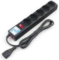 Сетевой фильтр PowerCube Ф-удлинитель, PC 3м, 5р, черн.граф. 10А, UPS(C14), SPG5-B3