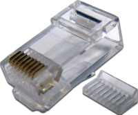 Коннектор RJ45 UTP 8P8C, универсальный, со вставкой, cat.5e, 100 шт.