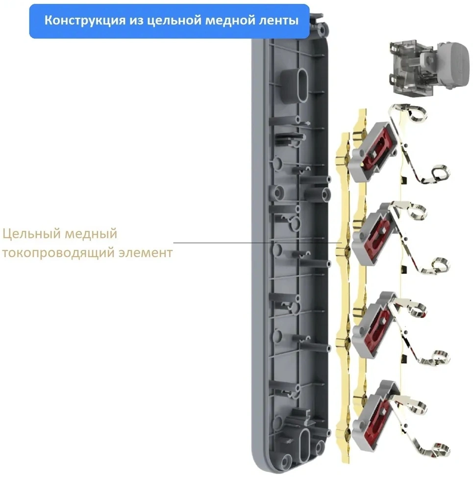 Сетевой фильтр Deli ET437 1.8м (5 розеток) белый (пакет ПЭ) Сетевой фильтр Deli ET437 1.8м (5 розеток) белый (пакет ПЭ)