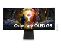 Монитор 34" SAMSUNG S34DG852SI Odyssey OLED G8 G85SD UWQHD Silver (OLED, 3440x1440, HDMI+HDMI+DP, USB Hub, 0.03 ms, 178°/178°, 250 cd/m, 1000000:1, 175Hz, Spk, Curved 1800R)