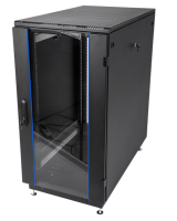 Шкаф ЦМО Шкаф телекоммуникационный напольный 24U (600  800) дверь стекло, чёрный
