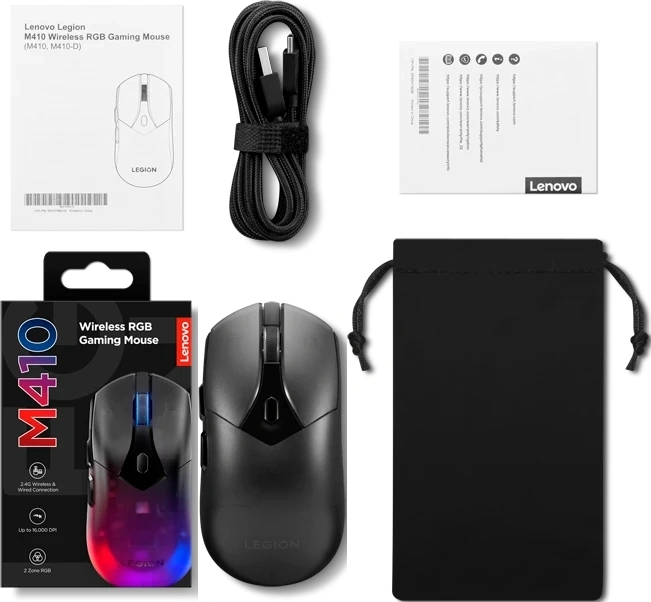 Мышь Lenovo Legion M410 Wireless RGB Gaming черный оптическая 16000dpi беспров. BT/Radio USB (GY51P83012) Мышь Lenovo Legion M410 Wireless RGB Gaming черный оптическая 16000dpi беспров. BT/Radio USB (GY51P83012)