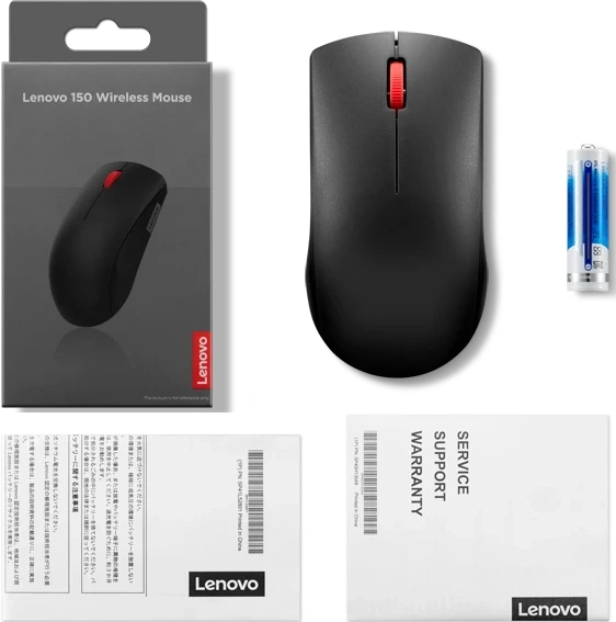 Мышь Lenovo 150 Wireless черный оптическая 1000dpi беспров. (GY51L52638) Мышь Lenovo 150 Wireless черный оптическая 1000dpi беспров. (GY51L52638)