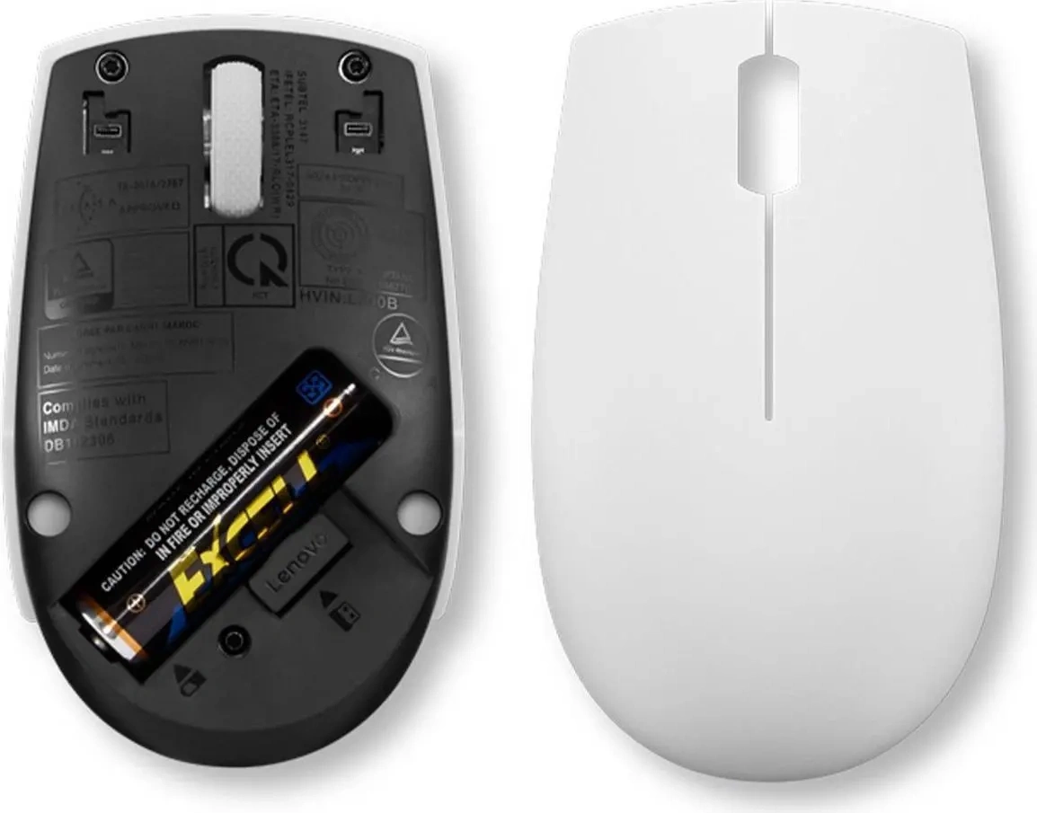 Мышь Lenovo 300 Wireless Compact светло-серый оптическая 1000dpi беспров. (GY51L15677) Мышь Lenovo 300 Wireless Compact светло-серый оптическая 1000dpi беспров. (GY51L15677)