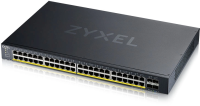 Коммутатор Smart L3 Lite коммутатор PoE+ Zyxel NebulaFlex XGS1935-52HP, rack 19", 48xGE PoE+, 4xSFP+, бюджет PoE 375 Вт