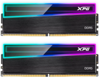 Память DDR5 2x32GB 6000MHz A-Data AX5U6000C3032G-DCNKRBK XPG Lancer RGB RTL PC5-48000 CL30 DIMM ECC 288-pin 1.35В kit dual rank Ret