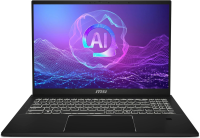 Ноутбук MSI Summit Pro 16 AI A2HVETG-085RU Core Ultra 7 255H 32Gb SSD1Tb NVIDIA GeForce RTX4050 6Gb 16" IPS Touch QHD+ (2560x1600) Windows 11 Pro black WiFi BT Cam (9S7-159631-085)