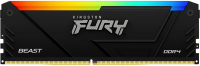 Память DDR4 32GB 3600MHz Kingston KF436C18BB2A/32 Fury Beast RGB RTL Gaming PC4-28800 CL18 DIMM 288-pin 1.35В single rank с радиатором Ret
