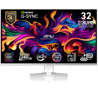 Монитор 31.5" MSI MPG 321URXW QD-OLED White (QD-OLED, 3840x2160, HDMI+HDMI+DP+Type C (90W), USB Hub, 0.03 ms, 178°/178°, 250 cd/m, 1500000:1, 240Hz, Pivot)