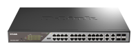 Коммутатор D-Link Настраиваемый L2 PoE-коммутатор, 24x1000Base-T PoE (8 портов 802.3bt 90 Вт), 4xCombo 1000Base-T PoE/SFP, PoE-бюджет 518 Вт, дальность PoE до 250 м