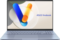 Ноутбук ASUS Vivobook S16 S5606CA-RI174W Core Ultra 7 Processor 255H 2.0 GHz LPDDR5X/32GB 1TB PCIE G4 SSD./Intel Arc/16.0" OLED WQXGA+ BEND GLARE NON-TOUCH,400NITS(120HZ)WIN11 HOME/1.30 kg/Mist Blue