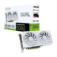 Видеокарта ASUS RTX5060 DUAL OC WHITE 8GB GDDR7 128bit 3xDP HDMI 2FAN RTL (DUAL-RTX5060-O8G-WHITE)
