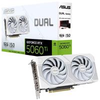Видеокарта ASUS RTX5060Ti DUAL WHITE OC 16GB GDDR7 128bit 3xDP HDMI 2FAN RTL (DUAL-RTX5060TI-O16G-WHITE)