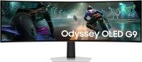 Монитор Samsung 49" Odyssey OLED G9 S49DG910SIXCI серебристый OLED LED 32:9 HDMI полуматовая HAS 250cd 178гр/178гр 5120x1440 144Hz DP USB 12.9кг
