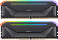 Оперативная память Apacer  DDR5  32GB  5200MHz DIMM NOX RGB Black Gaming Memory (PC5-41600) CL40 1.25V Kit (2x16GB) (Retail) 2048*8 Heat Sink (Retail) 3 years (AH5U32G52C522NBAA-2)