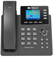 Телефон ORIGO IP-телефон с цветным дисплеем 2.4", 100Base-TX WAN PoE, 100Base-TX LAN, без адаптера питания