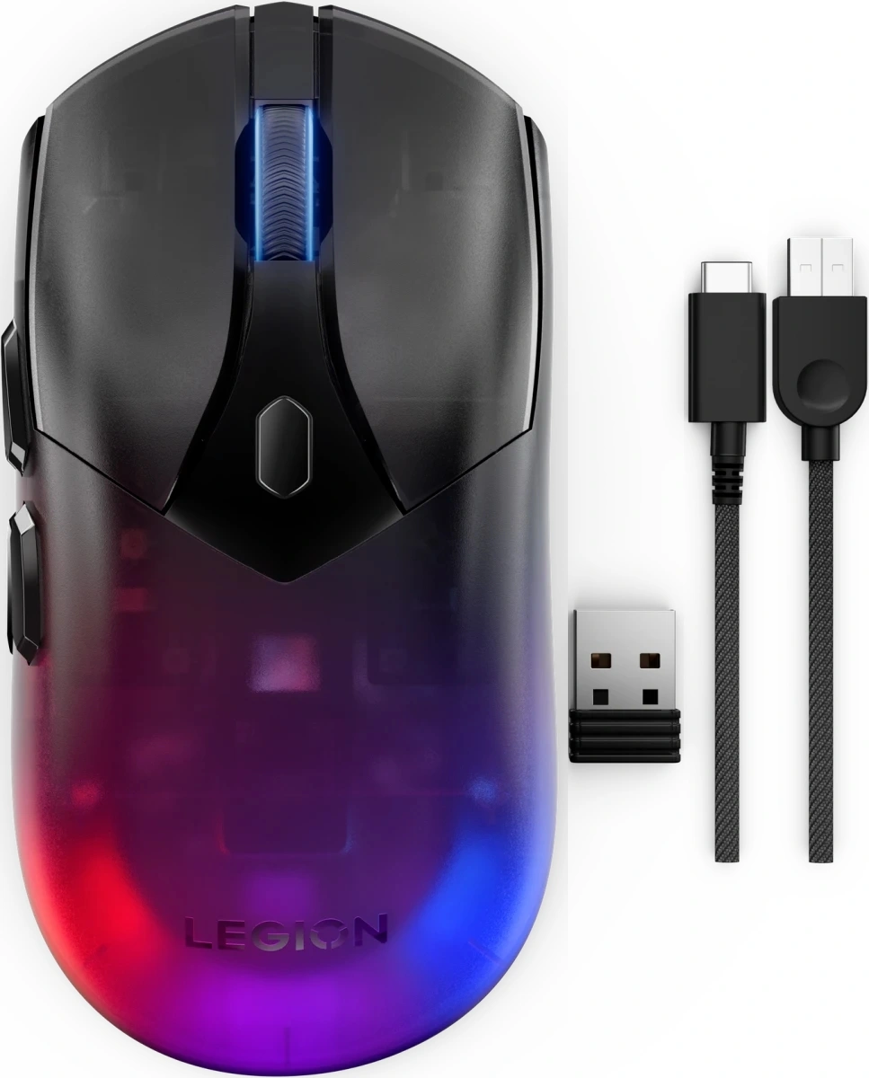 Мышь Lenovo Legion M410 Wireless RGB Gaming черный оптическая 16000dpi беспров. BT/Radio USB (GY51P83012) Мышь Lenovo Legion M410 Wireless RGB Gaming черный оптическая 16000dpi беспров. BT/Radio USB (GY51P83012)