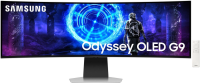 Монитор Samsung 49" Odyssey OLED G9 S49DG952SMXUE серебристый OLED LED 0.03ms 32:9 HDMI M/M матовая HAS 250cd 178гр/178гр 5120x1440 240Hz DP DQ USB 12.6кг