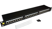 Патч-панель Lanmaster LAN-PPI24S6 19" 1U 24xRJ45 кат.6 STP