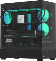 Корпус Formula Crystal Z2 Plus FR черный без БП ATX 5x120mm 1xUSB2.0 2xUSB3.0 1xUSB3.1 audio bott PSU