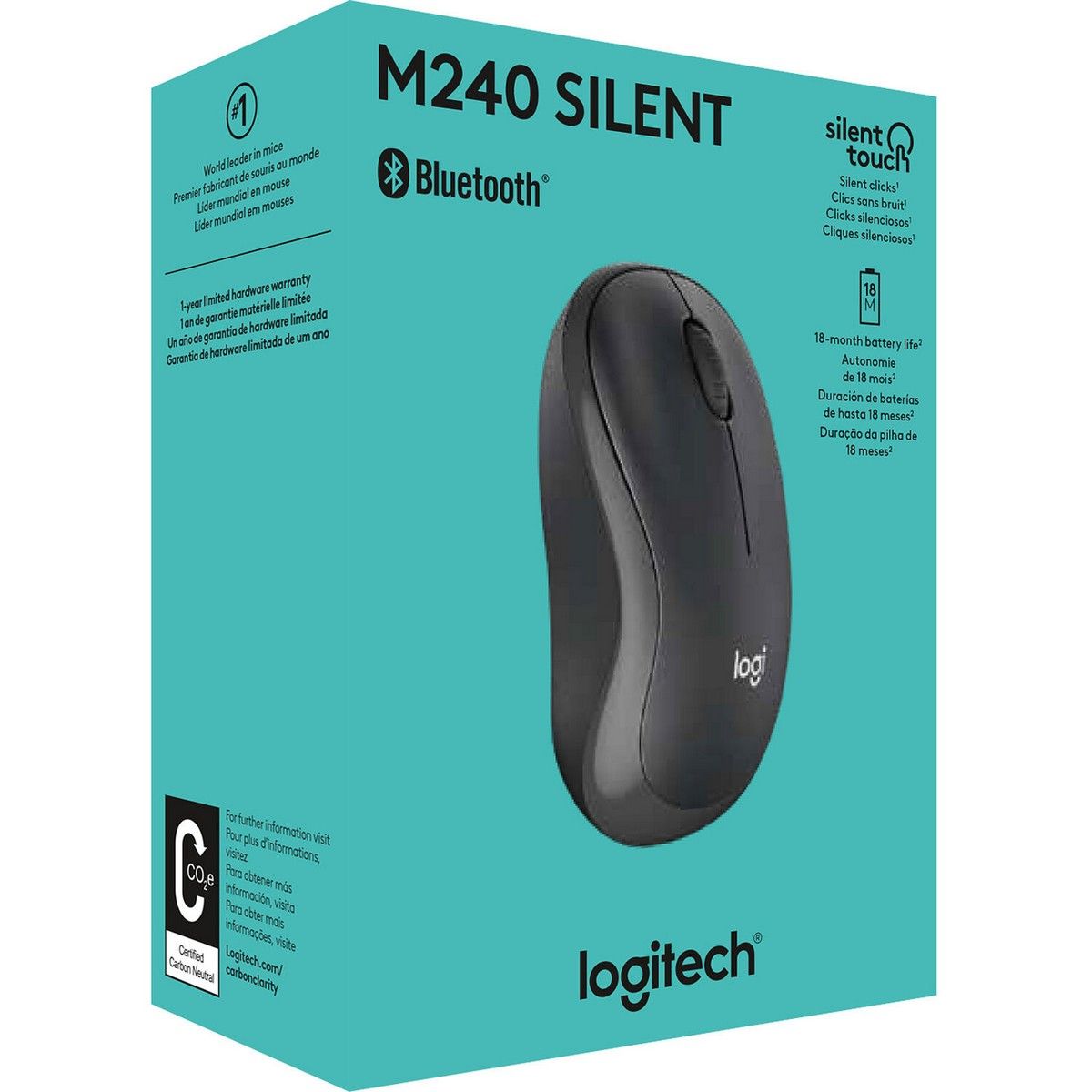 Мышь Logitech Wireless M240 Mouse, SILENT, BLUETOOTH, Graphite Мышь Logitech Wireless M240 Mouse, SILENT, BLUETOOTH, Graphite