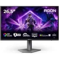 Монитор 26.5" AOC AGON AG276QKD2 Black-Grey (QD-OLED, 2560x1440, HDMI 2.1×2, DisplayPort 2.1, USB 3.2 Gen1×2, 0.03 ms, 178°/178°, 1000 cd/m(пиковая), 1,5 млн:1, 500Hz, Pivot)