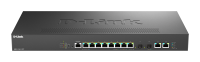 Коммутатор D-Link Управляемый L2 PoE-коммутатор, 8x2.5GBase-T PoE, 2x10GBase-T, 2x10GBase-X SFP+, PoE-бюджет 240 Вт, защита от статического электричества до 6 кВ, CLI, консольный порт RJ-45
