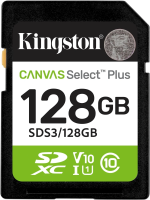 Флеш карта SDXC 128GB Kingston SDS3/128GB Canvas Select Plus w/o adapter