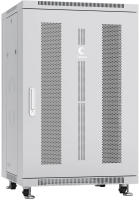 Шкаф коммутационный Cabeus (ND-05C-18U60/60) напольный 18U 600x600мм пер.дв.перфор. задн.дв.перфор. 800кг серый 988мм IP20 сталь