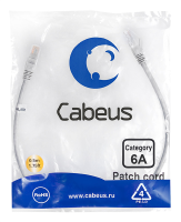Патч-корд Cabeus PC-UTP-RJ45-Cat.6a-0.5m-LSZH Патч-корд U/UTP, категория 6а (10G), 2xRJ45/8p8c, неэкранированный, серый, LSZH, 0.5м