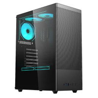 Корпус для ПК ACD Citadel 108B ATX, Type-C + 2XUSB ports + HD audio combo, Mesh, TG, Black.